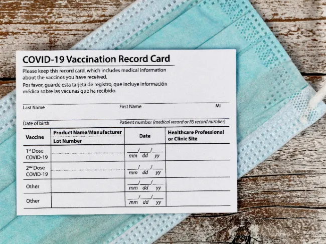 covid vaccine card